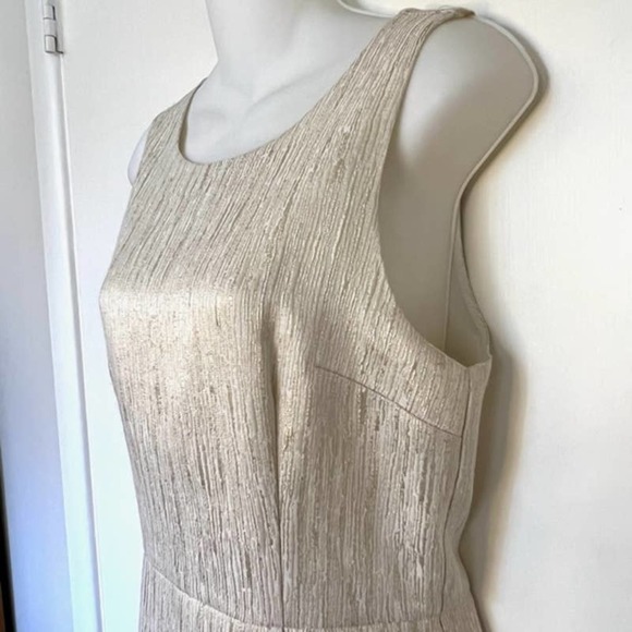 ANTHROPOLOGIE SANCTUARY GOLD SIMMERY DRESS KEYHOLE BACK SIZE SMALL - Picture 7 of 16